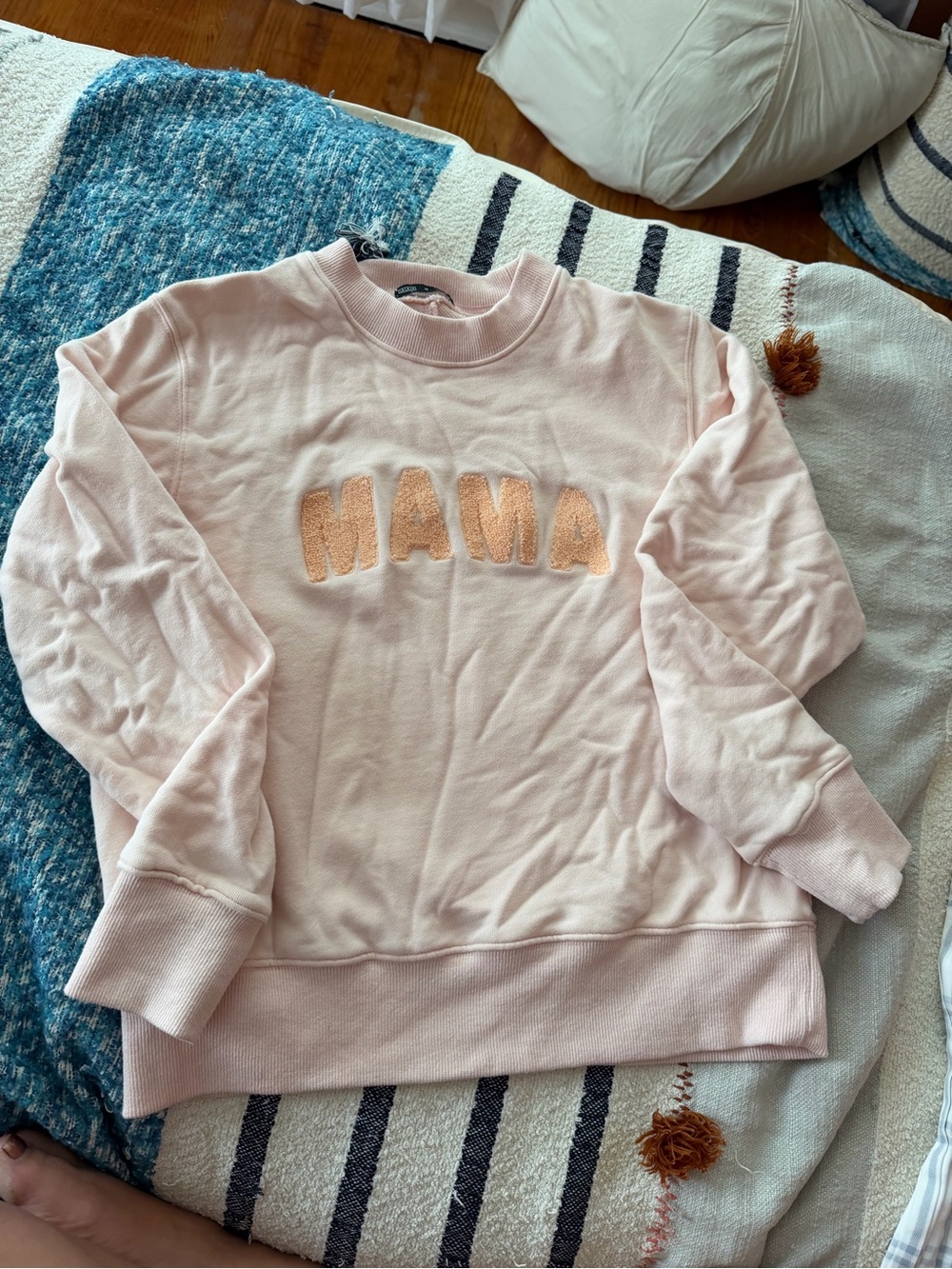 Pink 'MAMA' Crewneck Sweatshirt - Soft Everyday Pullover